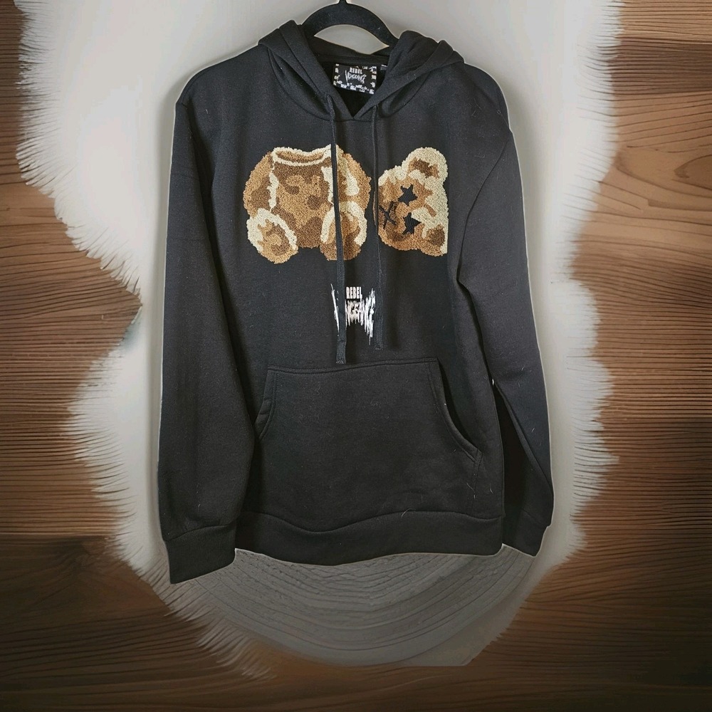Rebel Vengeance Headless Teddy Bear Hoodie Streetwear Size Large